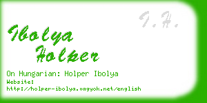 ibolya holper business card